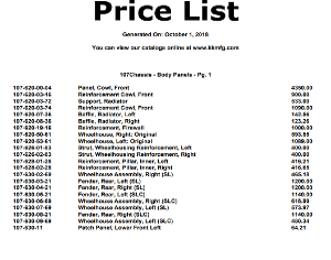 107 Price List